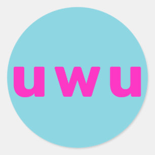 Autocollants Ronds Personnalisés Cute UWU