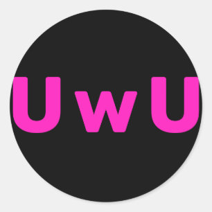 Autocollants Ronds Personnalisés Cute UWU