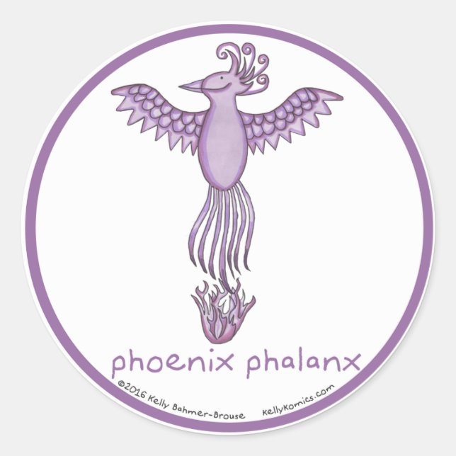 Autocollants ronds Phoenix Phalanx (Devant)