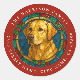 Autocollants ronds pour chien Labrador Retriever