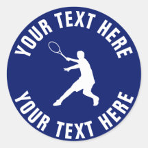 Autocollants ronds pour joueur de tennis, coach ou