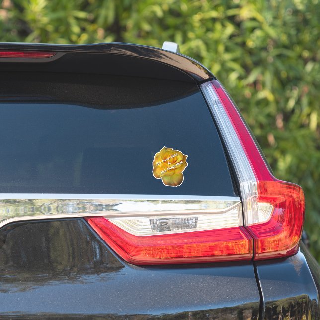 Autocollants Rose Jaune Romantique Rose Décoration (Côté voiture)