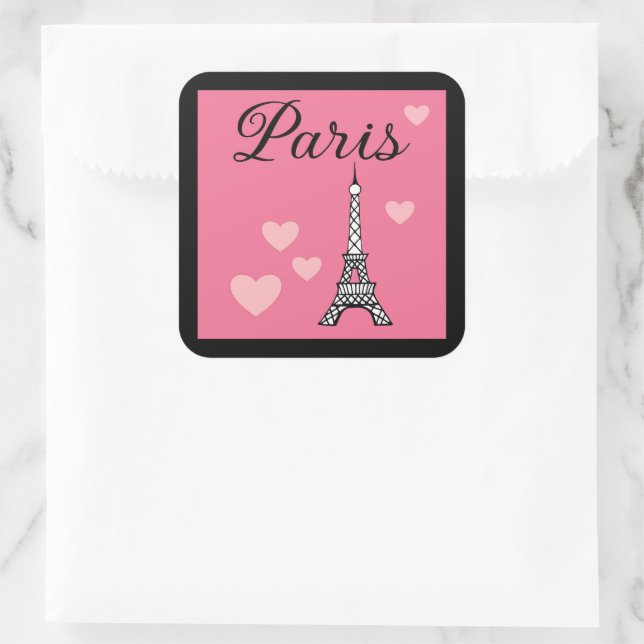 Autocollants Rose Paris (Sac)