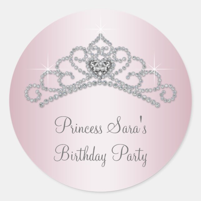Autocollants Rose Tiara Princesse Rose (Devant)