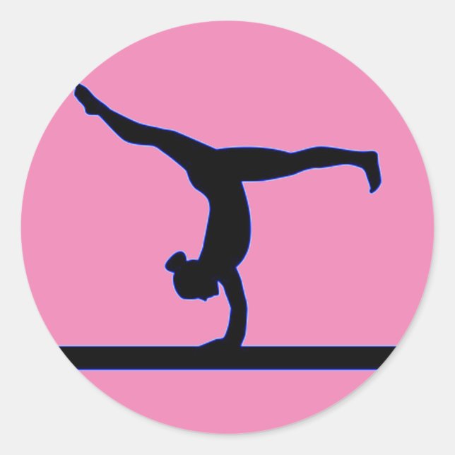 Autocollants roses de gymnastique (Devant)