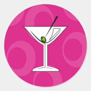 Autocollants roses de Martini