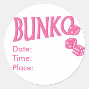 Autocollants roses de rappel de Bunko