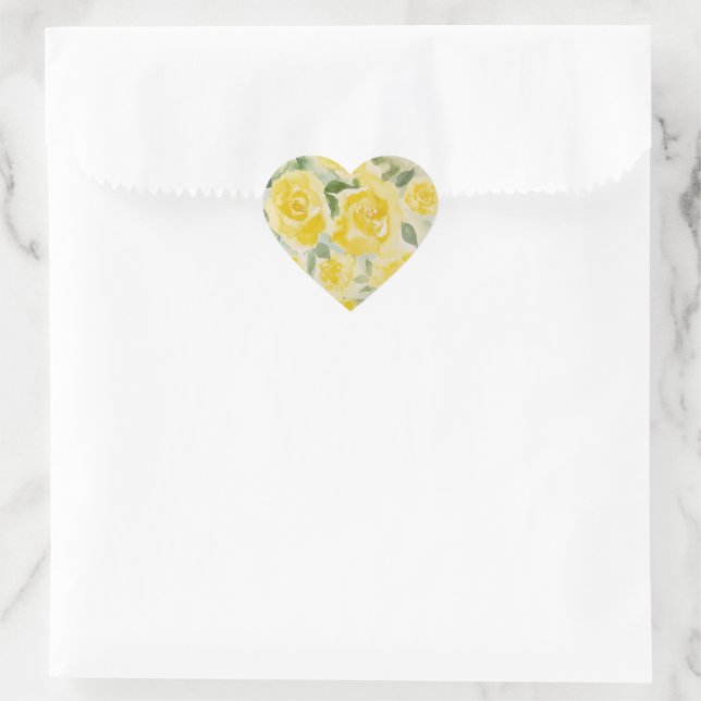 Autocollants Roses Jaunes (Sac)