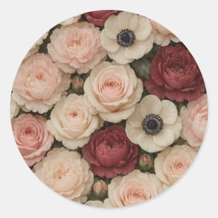 Autocollants Roses Pivoines et Anémones