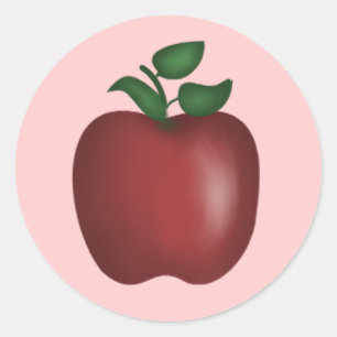 Autocollants rouges d'Apple