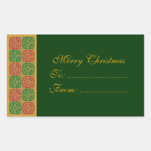 Autocollants rouges et verts pour un joyeux Noël p