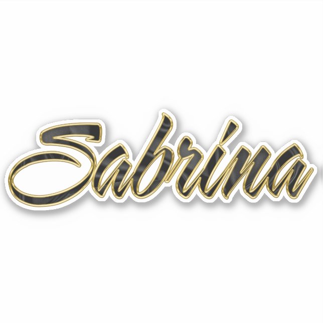 Autocollants Sabrina black gold lettering (Devant)