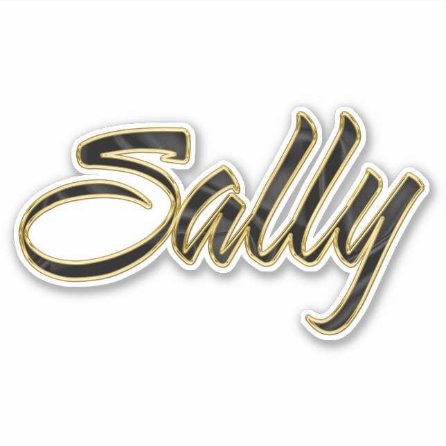 Autocollants Sally black Gold Lettering (Devant)
