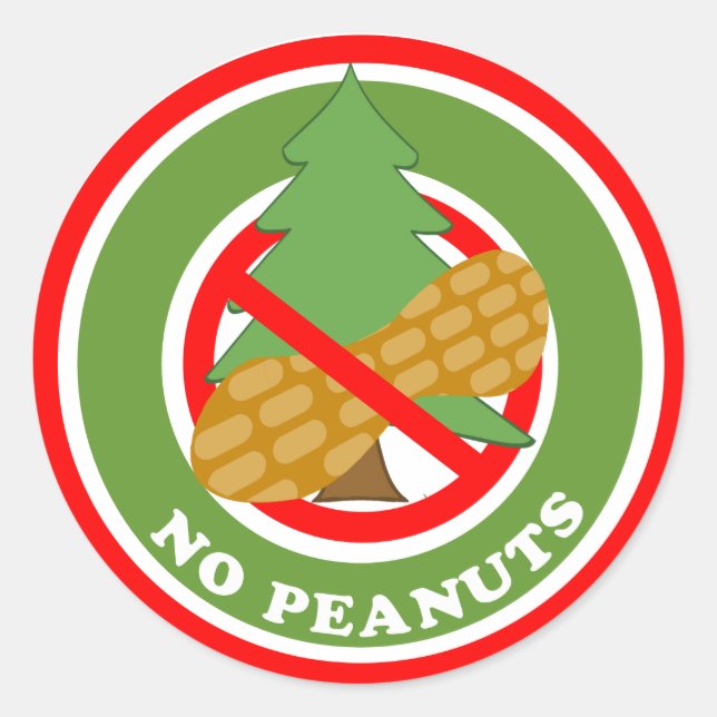 Autocollants Sapin de Noël sans arachides (Devant)