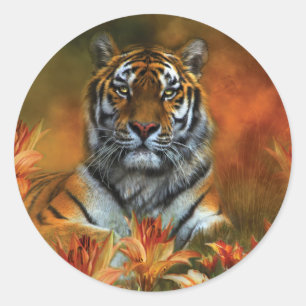 Autocollants sauvages d'art de tigres