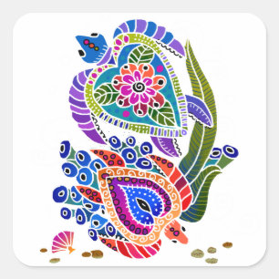 Autocollants SEA TURTLES - personnaliser arrière -