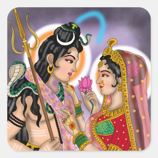 Autocollants Shiva Parvati (Devant)