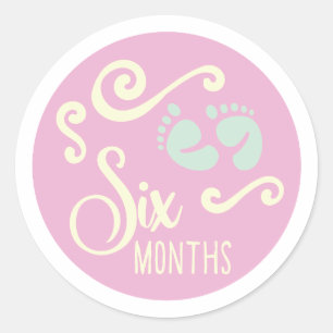 Autocollants six mois