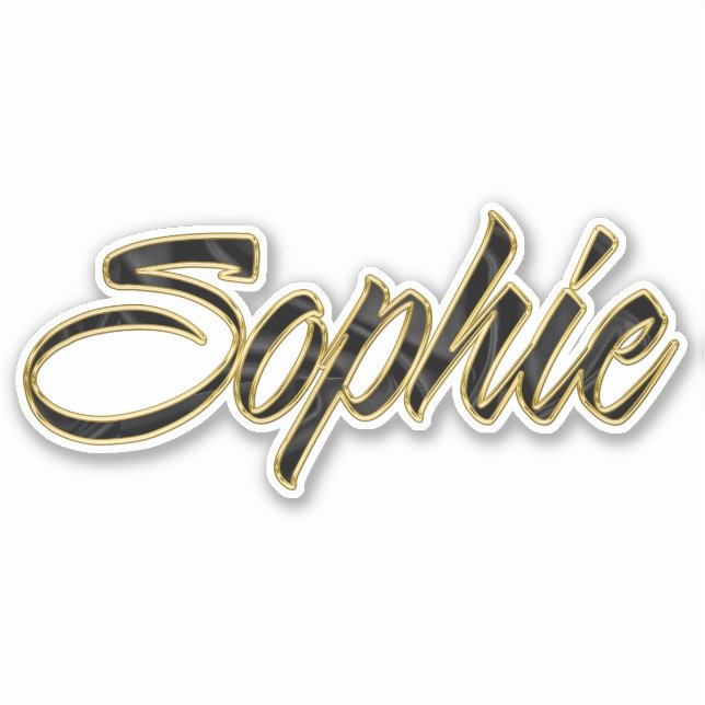 Autocollants Sophie Black Gold Lettering (Devant)