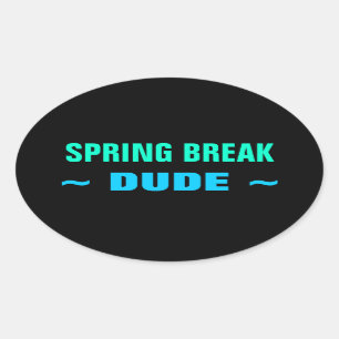 Autocollants SPRING BREAK DUDE (4, ovale)