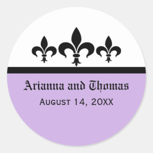 Autocollants Swanky Fleur De Lis, Lilac