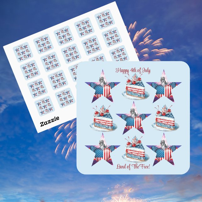 Autocollants "Terre de la Liberté" du 4 juillet (Créateur téléchargé)