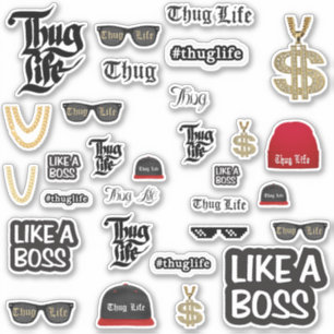 Autocollants Thug Life non copyrightés