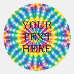 Autocollants Tie Dye Psychedéliques Personnalisés 