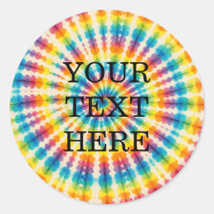 Autocollants Tie Dye Psychedéliques Personnalisés 