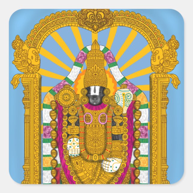 Autocollants Tirupati Balaji pour usage quotidien (Devant)