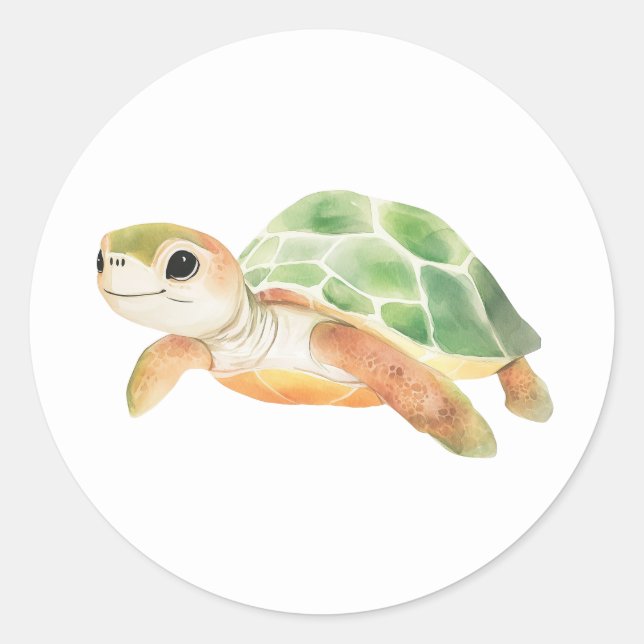 Autocollants Tortue Mignonne (Devant)