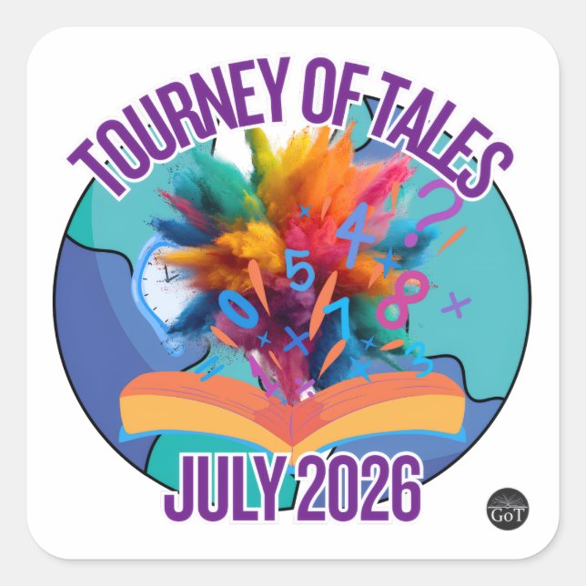Autocollants Tournoi de Contes de juillet 2026 (Devant)