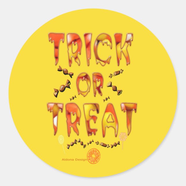 Autocollants Trick Or Treat (Devant)