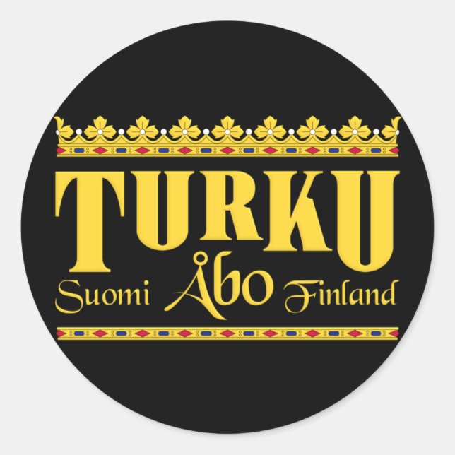 Autocollants Turku Finlande (Devant)