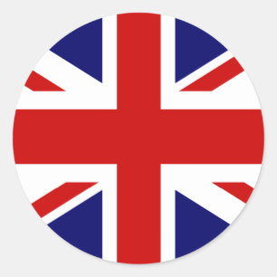 Autocollants Union jack   ronde