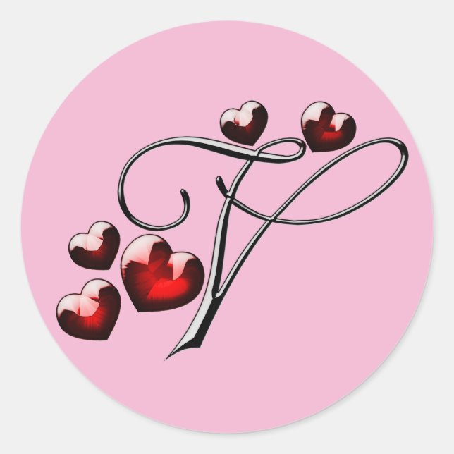 autocollants v initiaux monogramme (Devant)