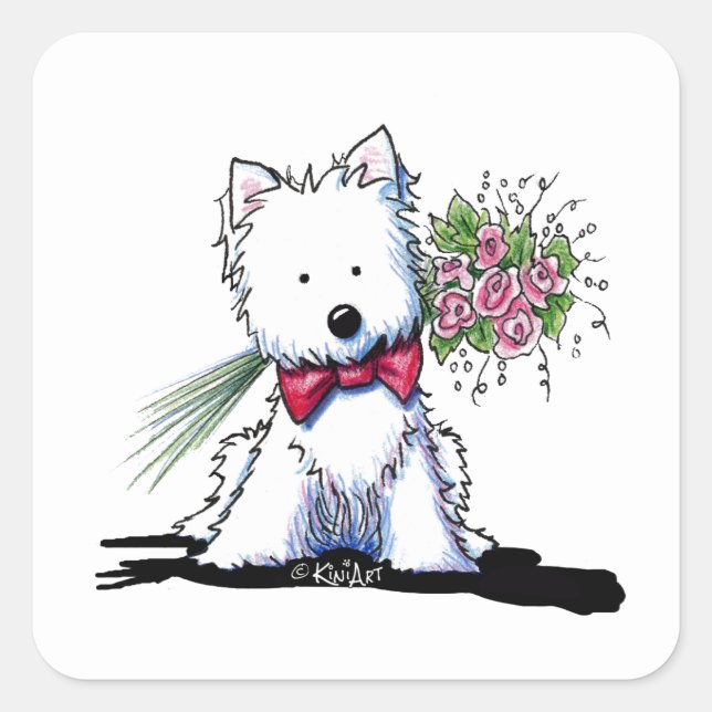 Autocollants Valentine Prince Westie (Devant)