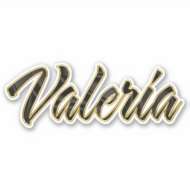 Autocollants Valeria black gold lettering (Devant)