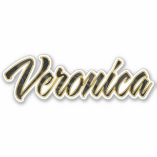 Autocollants Veronica black gold lettering