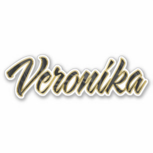 Autocollants Veronika Black Gold Lettering