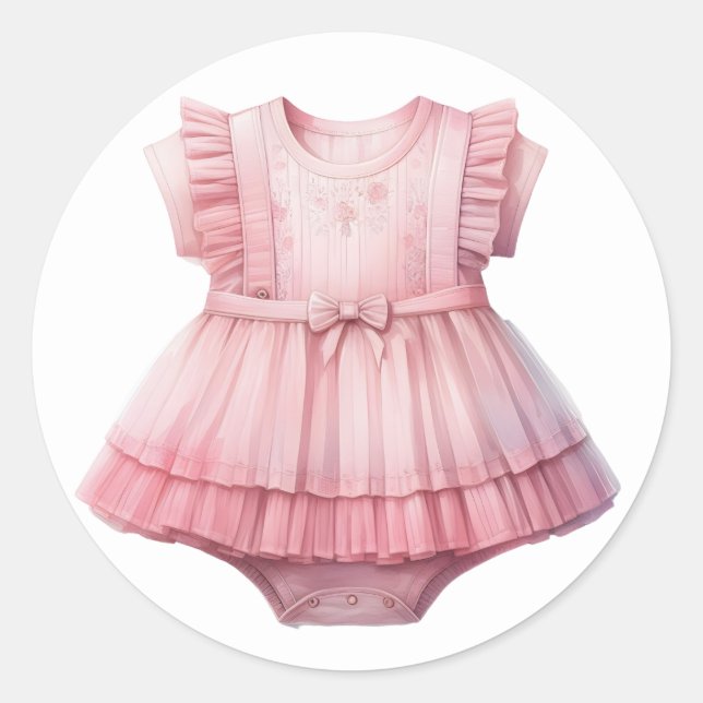 Autocollants Vêtements Bébé Rose (Devant)