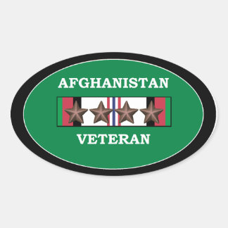 Autocollants vétérans de l'Afghanistan Oval 4 ACS