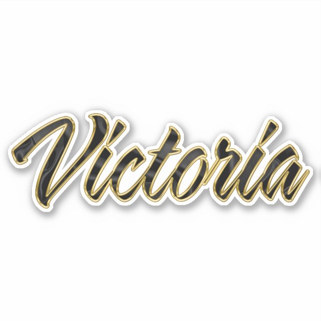 Autocollants Victoria Gold Lettering (Devant)