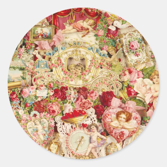 Autocollants victoriens Valentine (Devant)