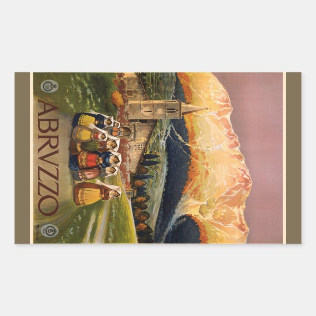 Autocollants vintage Abrvzzo Italie (Devant)