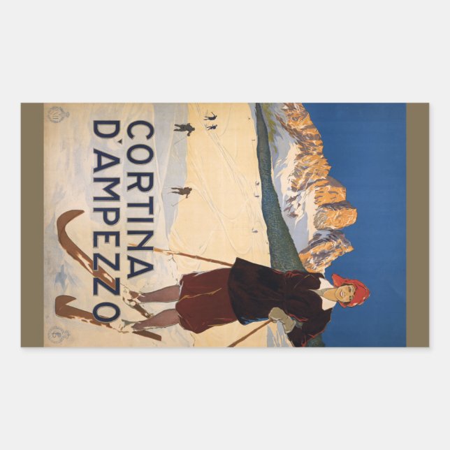 Autocollants vintage Italie Alpes (Devant)