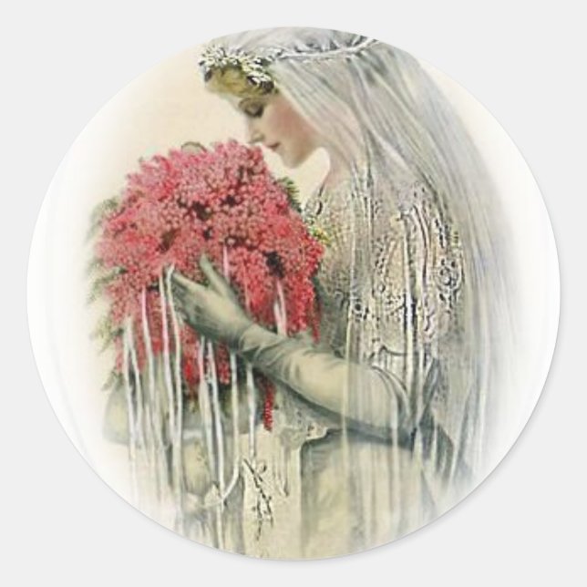 Autocollants vintage pour mariées (Devant)