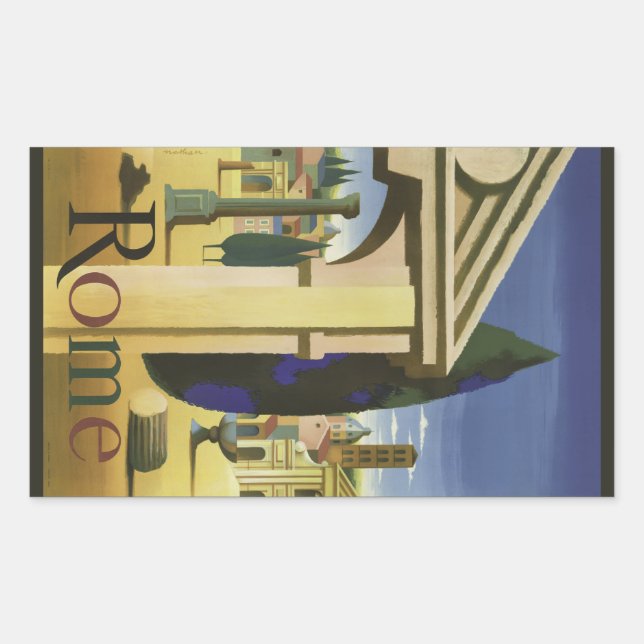 Autocollants vintage Rome Italie (Devant)