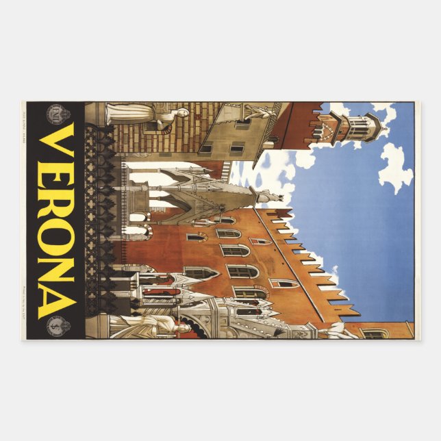 Autocollants vintage Vérone Italie (Devant)