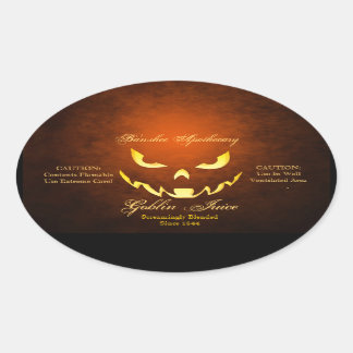 Autocollants vintages de bouteille de Halloween de